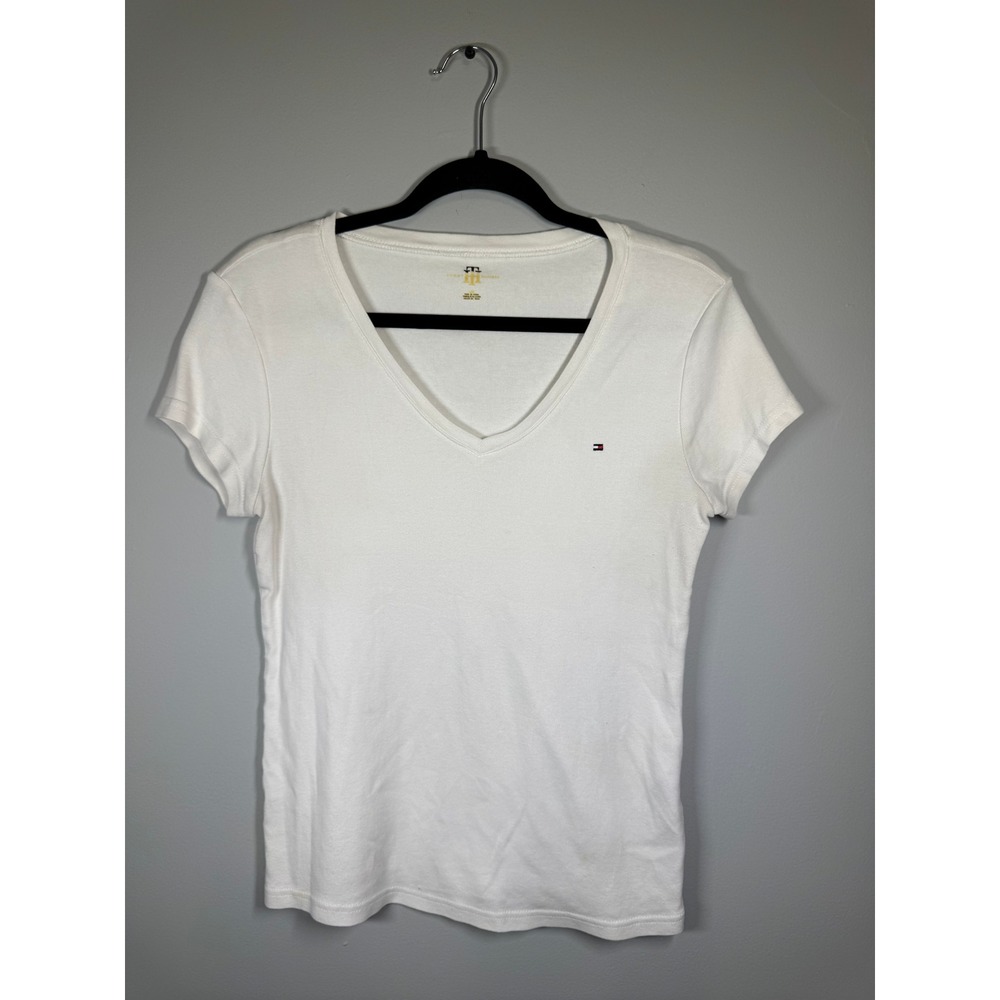 Y2K Tommy Hilfiger V-Neck White Tee